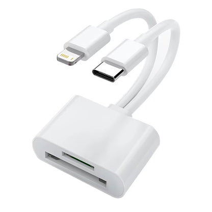 4 in 1 OTG Card Reader Type C to SD TF Memory Card Adapter for Iphone PC Laptop Multi Smart Card Reader No APP Requires